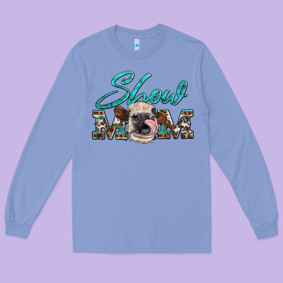 Show Mom Aztec Cowhide Heifer Long Sleeve Tee Designed By Artiststas