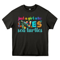 Asphalt just a girl who loves sea turtle Heavy Core Tee - Artiststas