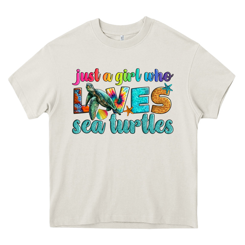 Just A Girl Who Loves Sea Turtle Heavy Core Tee by Artiststas | Teevron