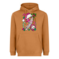 Meerkat Pink Christmas Breast Cancer Ribbon Baseball Heavyweight Hoodie - BundleAndBundleShop