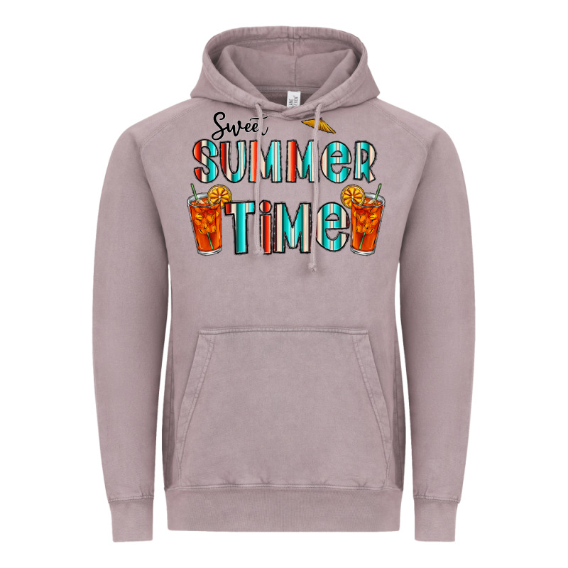 Sweet Summer Time Vintage Hoodie by CowhideDigitalArt | Teevron
