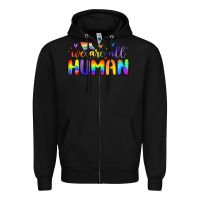 Black we are all human Zipper Hoodie - MaliasSmallBusiness