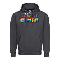 Smoke we are all human Zipper Hoodie - MaliasSmallBusiness