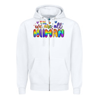 White we are all human Zipper Hoodie - MaliasSmallBusiness