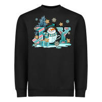 Black cute coffeecup snowmanand joy Heavyweight Sweatshirt - AdoDesignShop