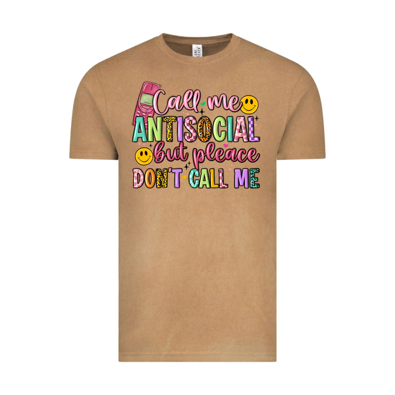 Call Me Antisocial But Please Don't Call Me Vintage Tee by Artiststas | Teevron