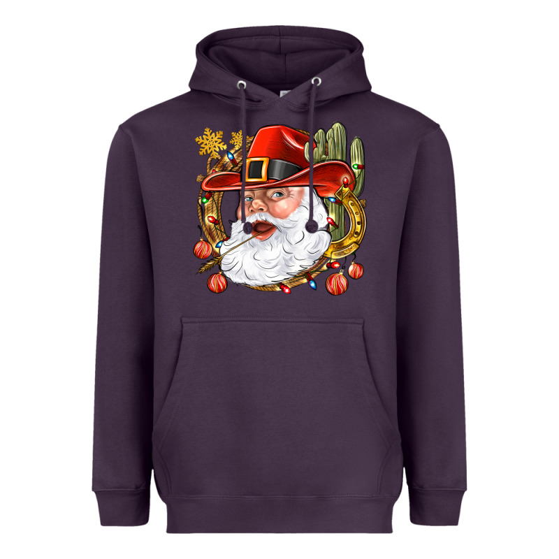 Cowboy Santa Heavyweight Hoodie by BundleAndBundleShop | Teevron