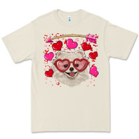 Bone Valentine's day white pomeranian Premium Tee - RanaPortraitStore