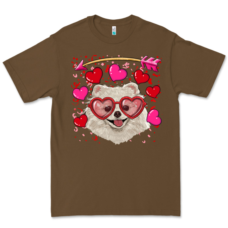 Valentine's Day White Pomeranian Premium Tee by RanaPortraitStore | Teevron