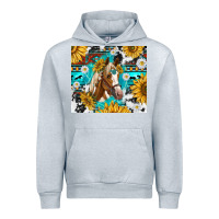 Heather Grey cowhide aztec horse Urban Hoodie - TumblerDesignByShophia
