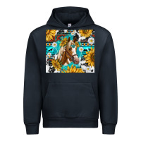 Navy cowhide aztec horse Urban Hoodie - TumblerDesignByShophia