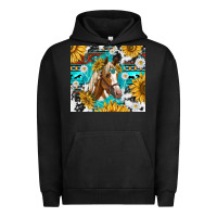Pigment Black cowhide aztec horse Urban Hoodie - TumblerDesignByShophia