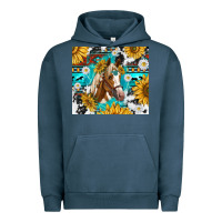 Pigment Midnight Navy cowhide aztec horse Urban Hoodie - TumblerDesignByShophia