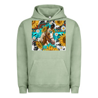 Pigment Oil Green cowhide aztec horse Urban Hoodie - TumblerDesignByShophia