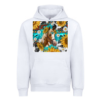 White cowhide aztec horse Urban Hoodie - TumblerDesignByShophia