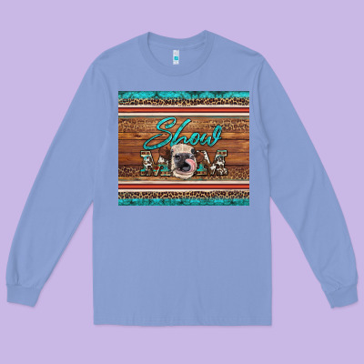 Show Mom Aztec Cowhide Leopard Heifer Long Sleeve Tee Designed By Artiststas