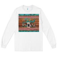 White show mom aztec cowhide leopard heifer Long Sleeve Tee - Artiststas
