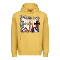 Antique Gold Christmas Begins With Christ Premium Hoodie - Bettercallsaul