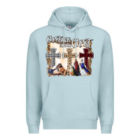 Blue Mist Christmas Begins With Christ Premium Hoodie - Bettercallsaul