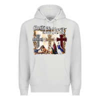 Dove Grey Christmas Begins With Christ Premium Hoodie - Bettercallsaul
