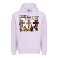 Lilac Christmas Begins With Christ Premium Hoodie - Bettercallsaul