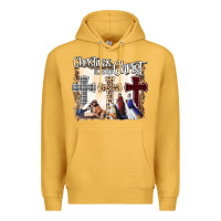 Mustard Christmas Begins With Christ Premium Hoodie - Bettercallsaul