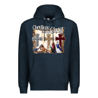 Navy Christmas Begins With Christ Premium Hoodie - Bettercallsaul