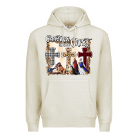 Oatmeal Heather Christmas Begins With Christ Premium Hoodie - Bettercallsaul
