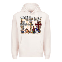 Pale Pink Christmas Begins With Christ Premium Hoodie - Bettercallsaul