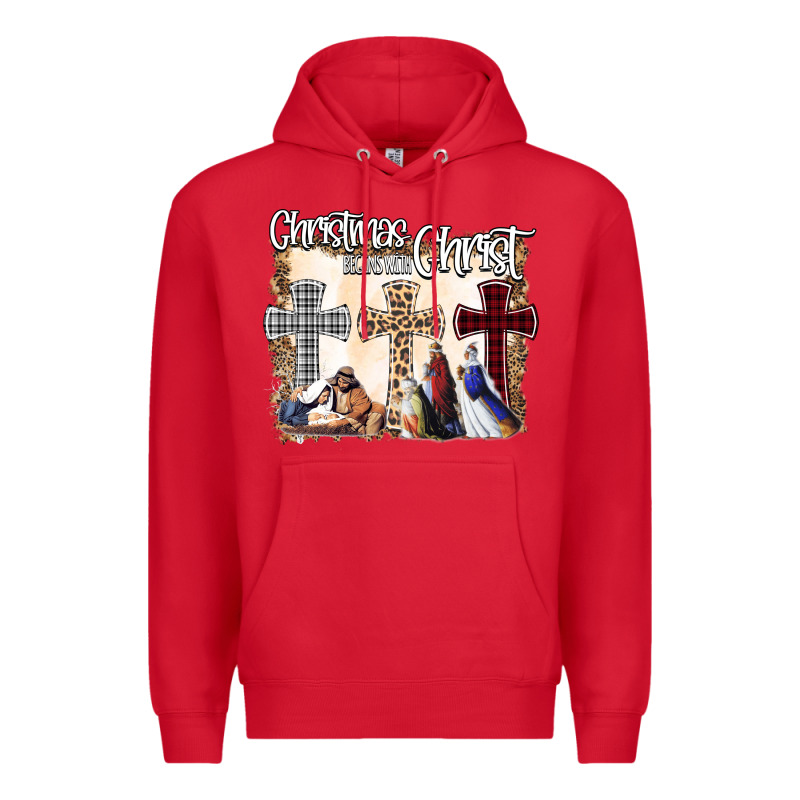 Christmas Begins With Christ Premium Hoodie by Bettercallsaul | Teevron