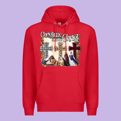 Christmas Begins With Christ Premium Hoodie Designed By Bettercallsaul