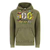 Vintage Olive happy 100 day of school Vintage Hoodie - RacoonDesign