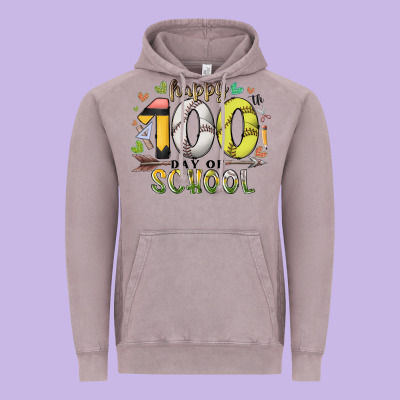 Happy 100 Day Of School Vintage Hoodie Designed By Racoondesign