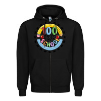 Black 100 days of school Zipper Hoodie - MaliasSmallBusiness
