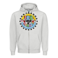 Dove Grey 100 days of school Zipper Hoodie - MaliasSmallBusiness