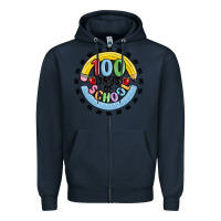 Navy 100 days of school Zipper Hoodie - MaliasSmallBusiness