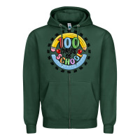 Sports Green 100 days of school Zipper Hoodie - MaliasSmallBusiness