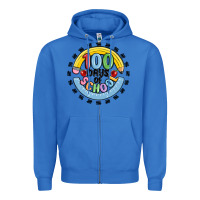True Royal 100 days of school Zipper Hoodie - MaliasSmallBusiness