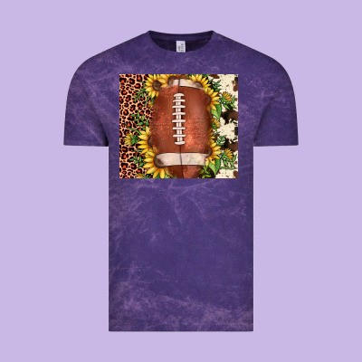 Football Leopard Cowhide Sunflower Vintage Tee Designed By Jahusdesignshop