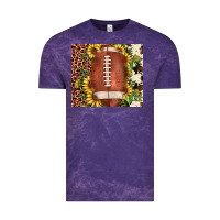Cloud Purple football leopard cowhide sunflower Vintage Tee - JahusDesignShop
