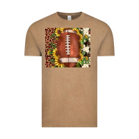 Vintage Coffee football leopard cowhide sunflower Vintage Tee - JahusDesignShop