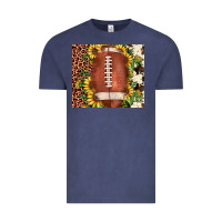 Vintage Denim football leopard cowhide sunflower Vintage Tee - JahusDesignShop