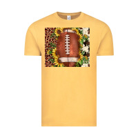 Vintage Mustard football leopard cowhide sunflower Vintage Tee - JahusDesignShop