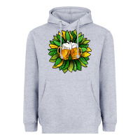 St. Patricks Sunflower With Beer Heavyweight Hoodie | Teevron