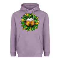 Lavender St. Patricks Sunflower With Beer Heavyweight Hoodie - BundleAndBundleShop