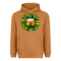 Meerkat St. Patricks Sunflower With Beer Heavyweight Hoodie - BundleAndBundleShop
