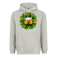 Moon Dust St. Patricks Sunflower With Beer Heavyweight Hoodie - BundleAndBundleShop
