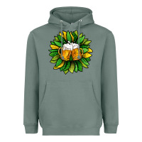 Sage St. Patricks Sunflower With Beer Heavyweight Hoodie - BundleAndBundleShop