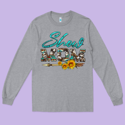 Show Mom Aztec Cowhide Sunflower And Arrow Long Sleeve Tee Designed By Artiststas