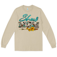 Mushroom show mom aztec cowhide sunflower and arrow Long Sleeve Tee - Artiststas
